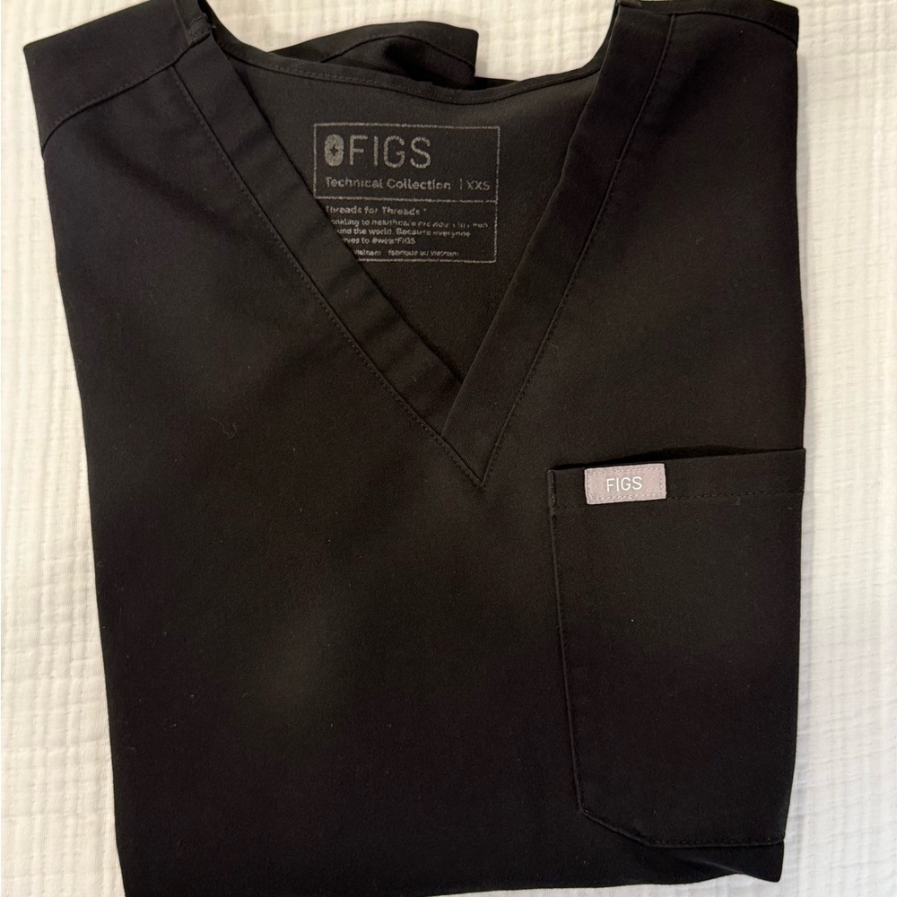 Figs Black catrina Scrub Top